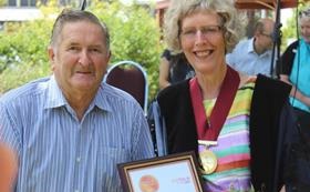 Mayor Christine Henderson and 2015 Citizen of the Year Stephen Barty 