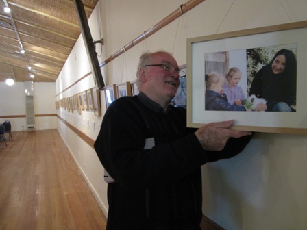 Cr Michael Redden preparing for the Focus on Newstead Exhibition - June 2012
