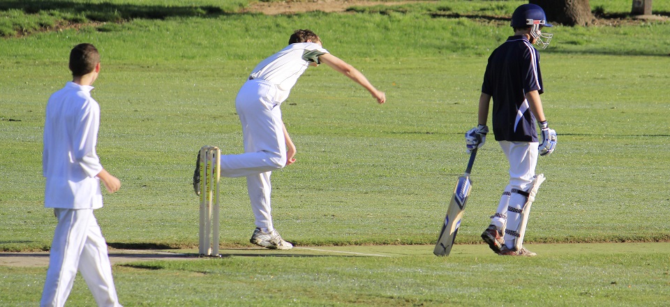Children playing cricket in Castlemaine