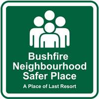 Bushfire Neighbourhood Safer Place Sign